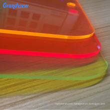 Decorative fluorescent green acrylic polished plastic sheet